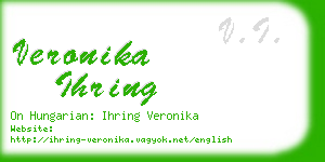 veronika ihring business card